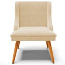 Ver imagem 7 de Kit 4 Cadeiras Decorativas Sala de Jantar Pés Palito de Madeira Firenze Suede Bege/Natural G19 - Gra