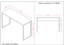 Ver imagem 2 de Mesa Office Compacta 118cm Bela - Preto Móblis
