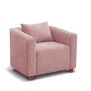 Ver imagem 1 de Poltrona Decorativa Helena Suede Rose - Inova Decorações