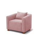 Ver imagem 2 de Poltrona Decorativa Helena Suede Rose - Inova Decorações