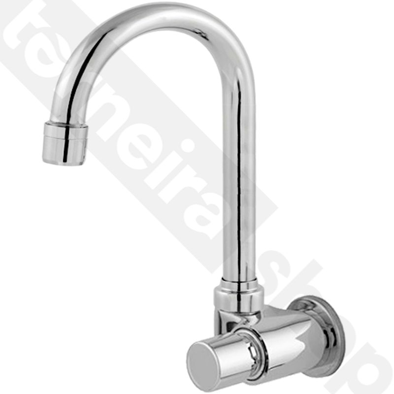 Torneira Automática Temporizada de Parede Banheiro Lavatório Metal Bica Móvel Padrão Rosca 1/2" - 4