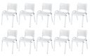 Ver imagem 2 de Cadeira Iso Base Branco Igreja, Escola, Escritório - Branco Kit 10 Peças