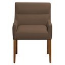 Ver imagem 2 de Kit 4 Cadeiras para Mesa de Jantar Angel Base Madeira Corano Marrom - Nexta Casa
