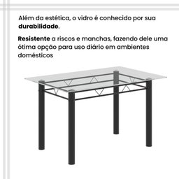 Conjunto de Mesa Tubular com 4 Cadeiras Lara - 10