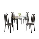 Ver imagem 2 de Conjunto de Mesa Tubular com 4 Cadeiras Lara Preto