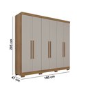 Ver imagem 3 de Guarda Roupa Recife 6 Portas sem Espelho Salleto
