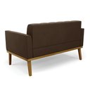 Ver imagem 7 de Poltrona Namoradeira Decorativa Karen Pés Fixo em Madeira Castanho Suede Marrom 19 - Gran Belo