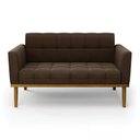 Ver imagem 6 de Poltrona Namoradeira Decorativa Karen Pés Fixo em Madeira Castanho Suede Marrom 19 - Gran Belo