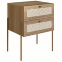 Ver imagem 1 de Mesa de Cabeceira 2 Gavetas Palhinha 28933 Linha Oslo Hanover Artesano