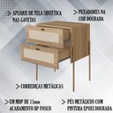 Ver imagem 5 de Mesa de Cabeceira 2 Gavetas Palhinha 28933 Linha Oslo Hanover Artesano