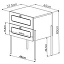 Ver imagem 3 de Mesa de Cabeceira 2 Gavetas Palhinha 28933 Linha Oslo Hanover Artesano