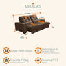 Sofá Retrátil e Reclinável 2,90m Suede Juliette Marrom Café - 3