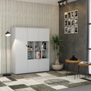 Ver imagem 1 de Armário Alto c/Nichos e 05 Portas 161,5x135x42cm WLAN135 Branco Chess
