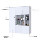 Ver imagem 4 de Armário Alto c/Nichos e 05 Portas 161,5x135x42cm WLAN135 Branco Chess