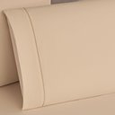 Ver imagem 2 de Jogo Cama Lençol Home Basic Solteiro 180 Fios C/ Ponto Palito 2 Peças - Cáqui