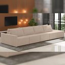 Ver imagem 2 de Sofá Ilha Modular para Sala 432cm com Puff Dublin K01 Veludo Bege - Lyam Decor