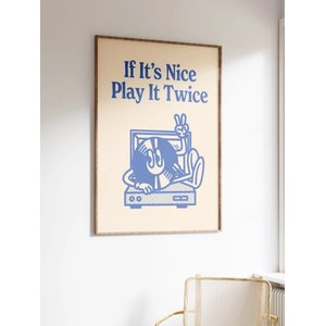 Quadro Decorativo - Play It Twice Vinil Vintage