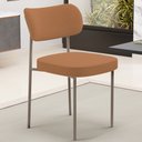 Ver imagem 2 de Cadeira Decorativa Sala de Jantar Melina Base Arena L02 Bouclê Terracota - Lyam Decor