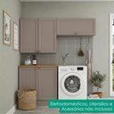 Ver imagem 6 de Armario Lavanderia 4 Peças Balcao com Tampo Unna Gris Poliman