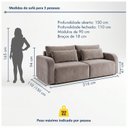 Ver imagem 3 de Sofá Cama 3 Lugares Retrátil e Reclinável 216cm Montreal