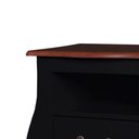 Ver imagem 3 de Mesa de Cabeceira Bombê 1 Gaveta e Nicho 1026n - Preto/imbuia Glazer