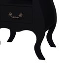 Ver imagem 2 de Mesa de Cabeceira Bombê 1 Gaveta e Nicho 1026n - Preto/imbuia Glazer