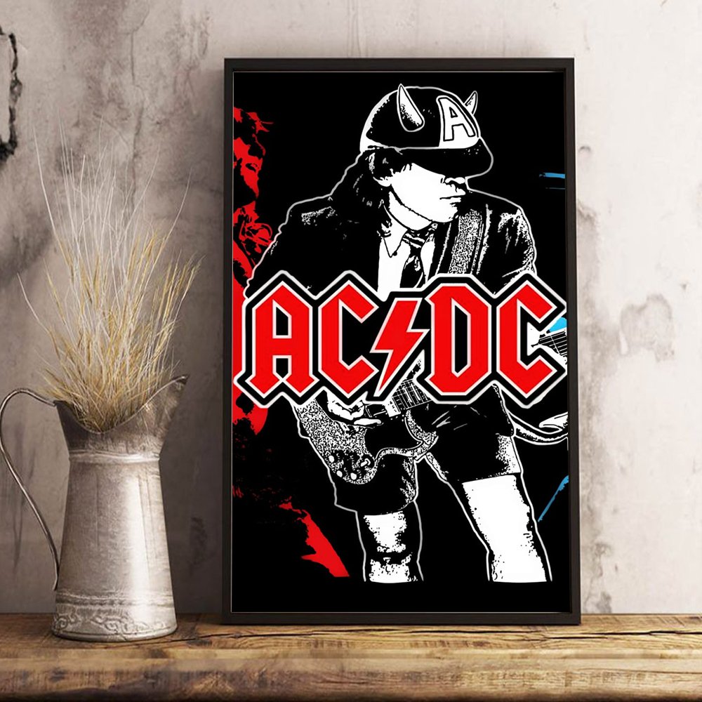 Quadro A4 Banda Rock Ac/Dc Daemon Pronta Entrega Com Moldura ...
