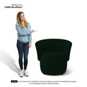 Ver imagem 7 de Kit 2 Poltronas e 1 Namoradeira Aisha Orgânica Veludo Verde Escuro - Desk Design