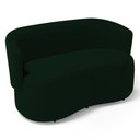 Ver imagem 3 de Kit 2 Poltronas e 1 Namoradeira Aisha Orgânica Veludo Verde Escuro - Desk Design