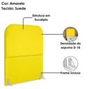 Ver imagem 4 de Cabeceira Solteiro 100 Cm com Frame Alana Suede Amarelo Artte
