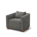 Ver imagem 2 de Poltrona Decorativa Helena Suede Cinza - Inova Decorações