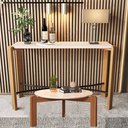 Ver imagem 1 de Aparador com Mesa de Apoio Estilo Moderno Austria – Madeira e Off White Fosco
