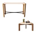 Ver imagem 2 de Aparador com Mesa de Apoio Estilo Moderno Austria – Madeira e Off White Fosco