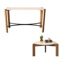 Ver imagem 2 de Aparador com Mesa de Apoio Estilo Moderno Austria – Madeira e Off White Fosco