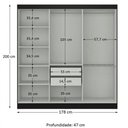 Ver imagem 3 de Guarda Roupa Maxel Casal Paris 6 Portas 2 Gavetas Mdf Disa Móveis