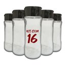 Ver imagem 2 de Pote Tempero Kit 16 Potes+24 Etiquetas Adesivas Porta Condimento T130 - Etiqueta Transparente