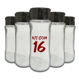 Pote Tempero Kit 16 Potes+24 Etiquetas Adesivas Porta Condimento T130 - Etiqueta Transparente - 2 Pote Tempero Kit 16 Potes+24 Etiquetas Adesivas Porta Condimento T130 - Etiqueta Transparente - 2