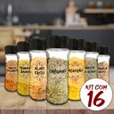Ver imagem 7 de Pote Tempero Kit 16 Potes+24 Etiquetas Adesivas Porta Condimento T130 - Etiqueta Transparente