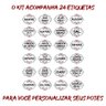 Pote Tempero Kit 16 Potes+24 Etiquetas Adesivas Porta Condimento T130 - Etiqueta Transparente - 4