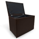 Ver imagem 4 de Puff Baú Banqueta Retangular Organizar e Decorar 55cm Marrom Courino