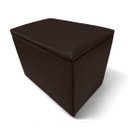Ver imagem 1 de Puff Baú Banqueta Retangular Organizar e Decorar 55cm Marrom Courino
