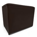 Ver imagem 2 de Puff Baú Banqueta Retangular Organizar e Decorar 55cm Marrom Courino