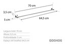Ver imagem 3 de Toalheiro 70 Cm Inox - Kromus Qd0406