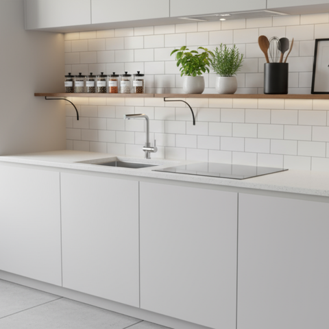 Prateleira Industrial Parede Mão Francesa Piatina 30x100cm