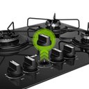 Ver imagem 6 de Cooktop 5 Bocas a Gás Mesa de Vidro Temperado Cds75ae Consul
