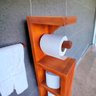 Suporte Organizador Porta Papel Higiênico de Madeira Envernizada de Chão Estilo Rústico Suporte `por - 3