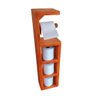 Suporte Organizador Porta Papel Higiênico de Madeira Envernizada de Chão Estilo Rústico Suporte `por - 4