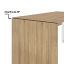Ver imagem 5 de Mesa Diretor Dinâmica em L 2,00 m X 1,70 m com Tampo e Pés Painel Chanfrados e Armário Pedestal