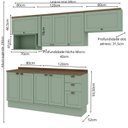 Ver imagem 4 de Cozinha Modulada Completa 6 Peças 100% Mdf Americana Provençal com Tampo e Rodapé Iluminata