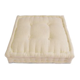 Futon Turco 50x50x12cm - Tecido Algodão Cotelê - Cor Palha Ref.03 - 1